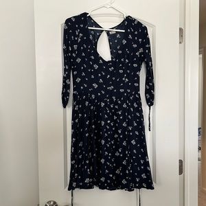 Hollister Navy Blue Flora Dress | Size Large